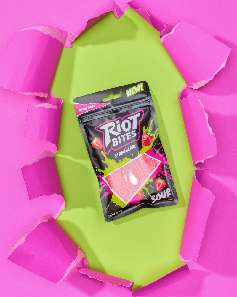 RIOT Strips - Sour Strawberry 100g